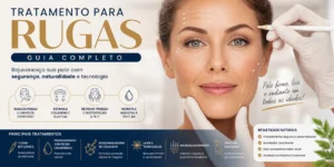 Banner principal do artigo sobre Tratamento para Rugas e Guia de Rejuvenescimento da Pele, apresentando uma estética de cuidados dermatológicos.